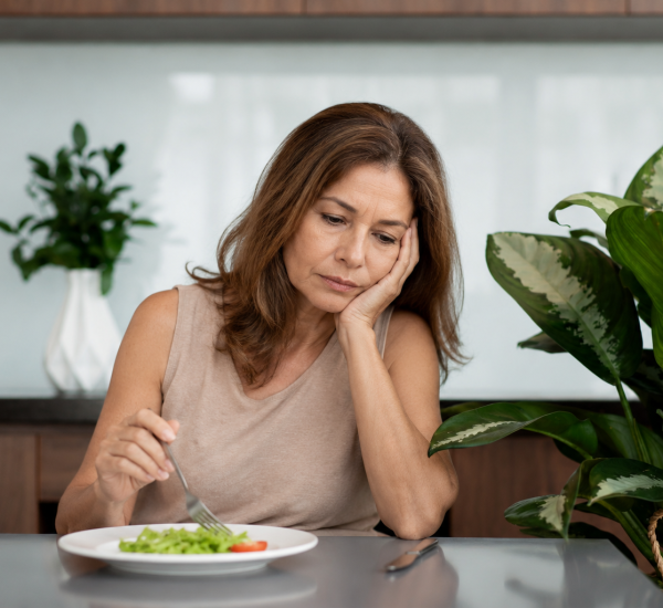 medium shot-midlife woman no appetite